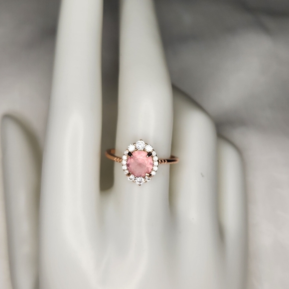 Pink s925 Circle Cut Ring - Picture 2 of 2